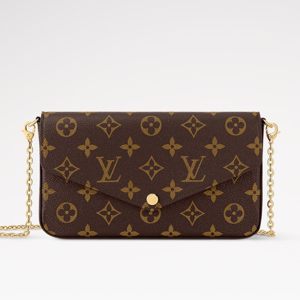 Pochette Felicie - Louis Vuitton Monogram Brown Clutch